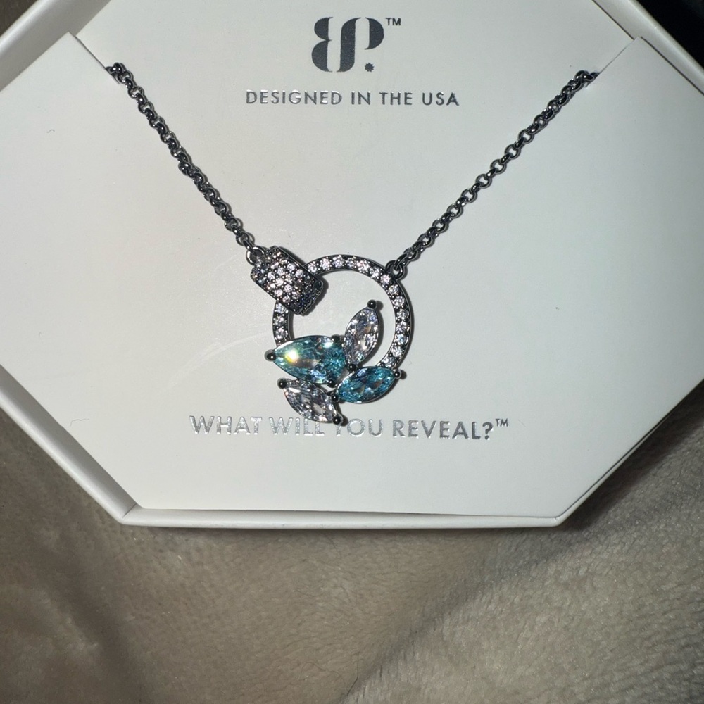 Exquisite Silver and Blue Necklace by BP